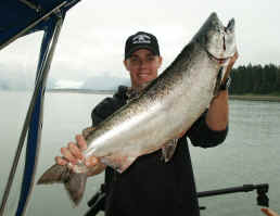 Go fishing in Juneau Alaska and catch salmon and halibut