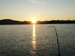 Stuning sunsets and views on your charter in Alaska